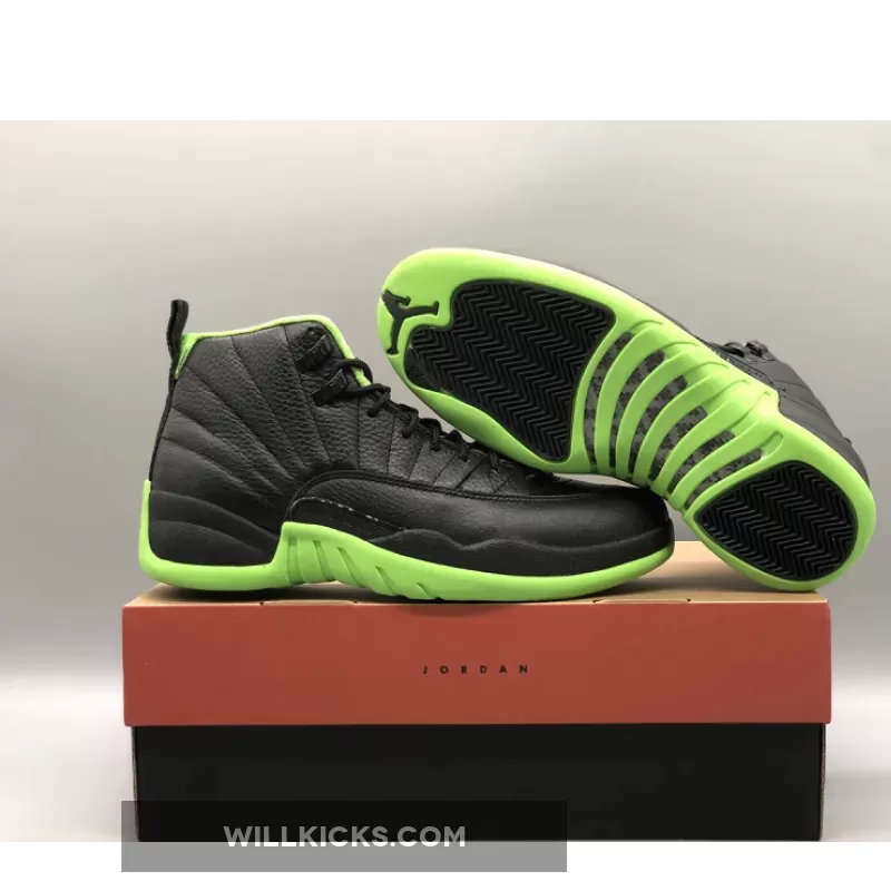 Air Jordan 12 Black/Neon Green 1677224352 For Sale
