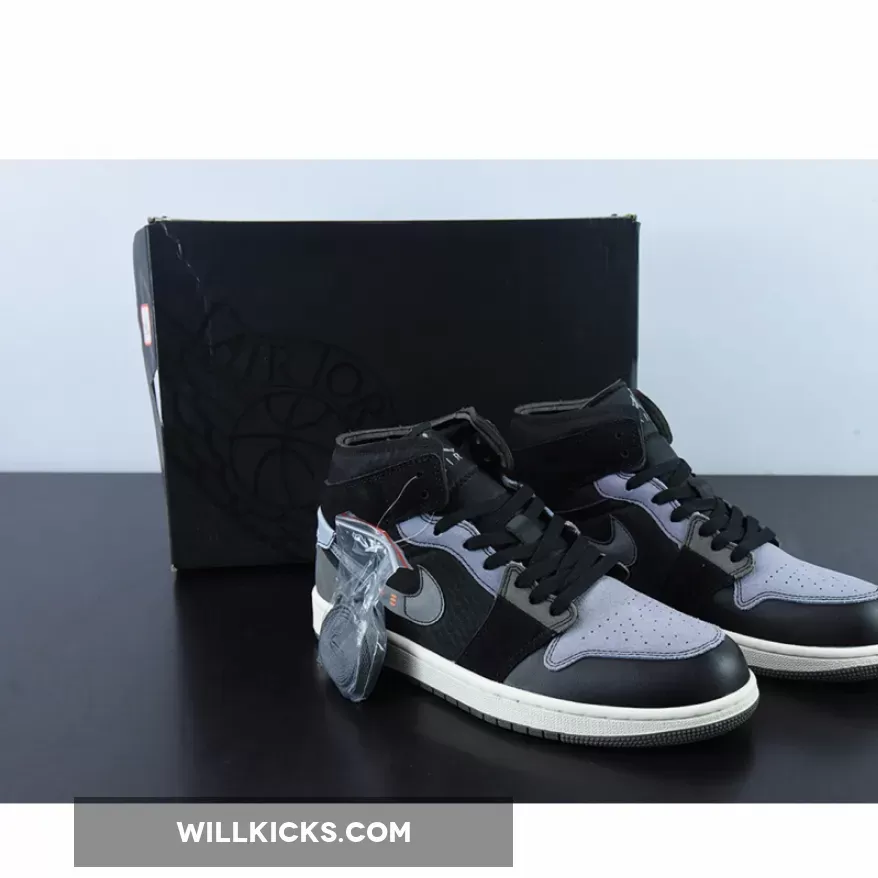 Air Jordan 1 Mid Craft 'Inside Out' Black/Cement Grey DM9652-001 / jordan 1 inside out black
