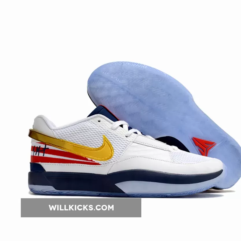 Nike JA 1 'USA' White Navy Gold Red 1678363070 Discount