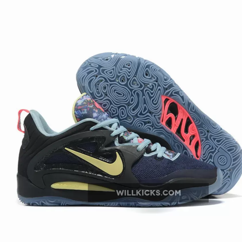 Nike KD 15 Black/Boarder Blue-Sanddrift-Aura DC1975-001 / kd 15