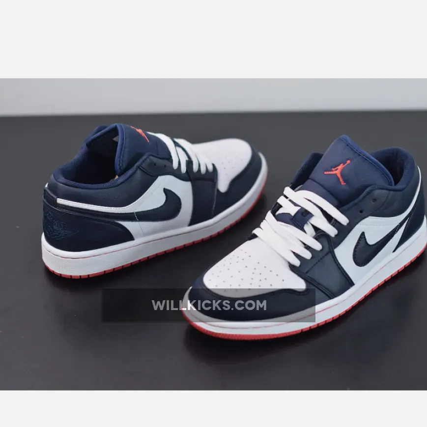 Air Jordan 1 Low Obsidian/Ember Glow-White 553558-481, aj1 obsidian low