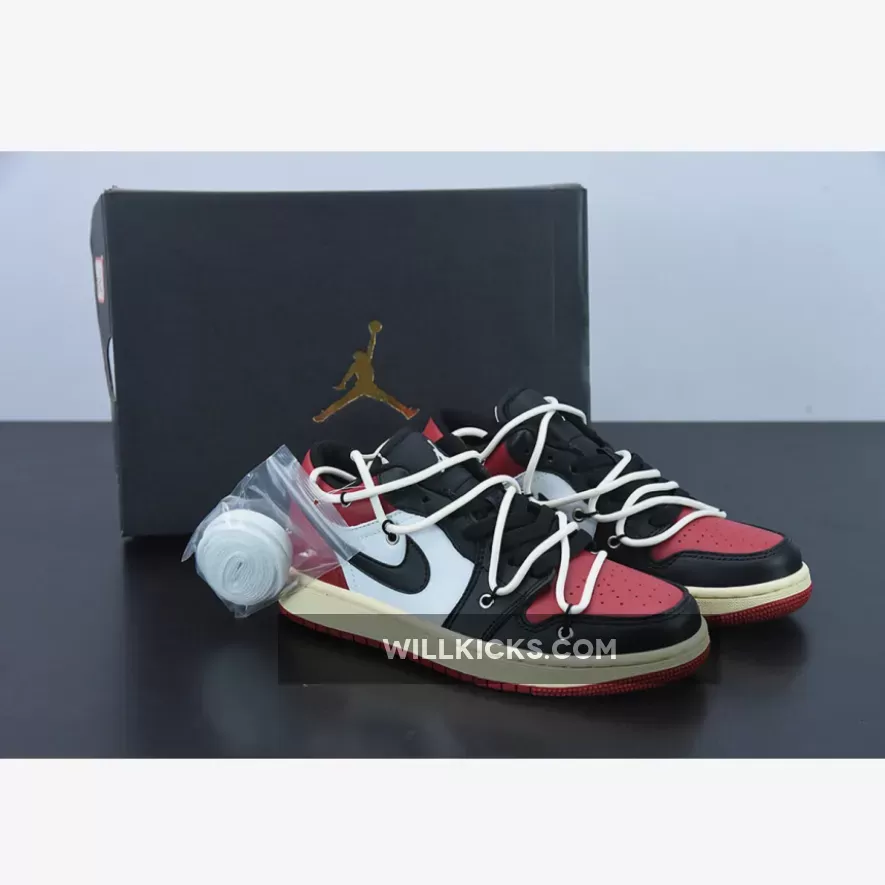 Custom Air Jordan 1 Low 'Chicago' Red Black White / jordan 1 chicago for sale