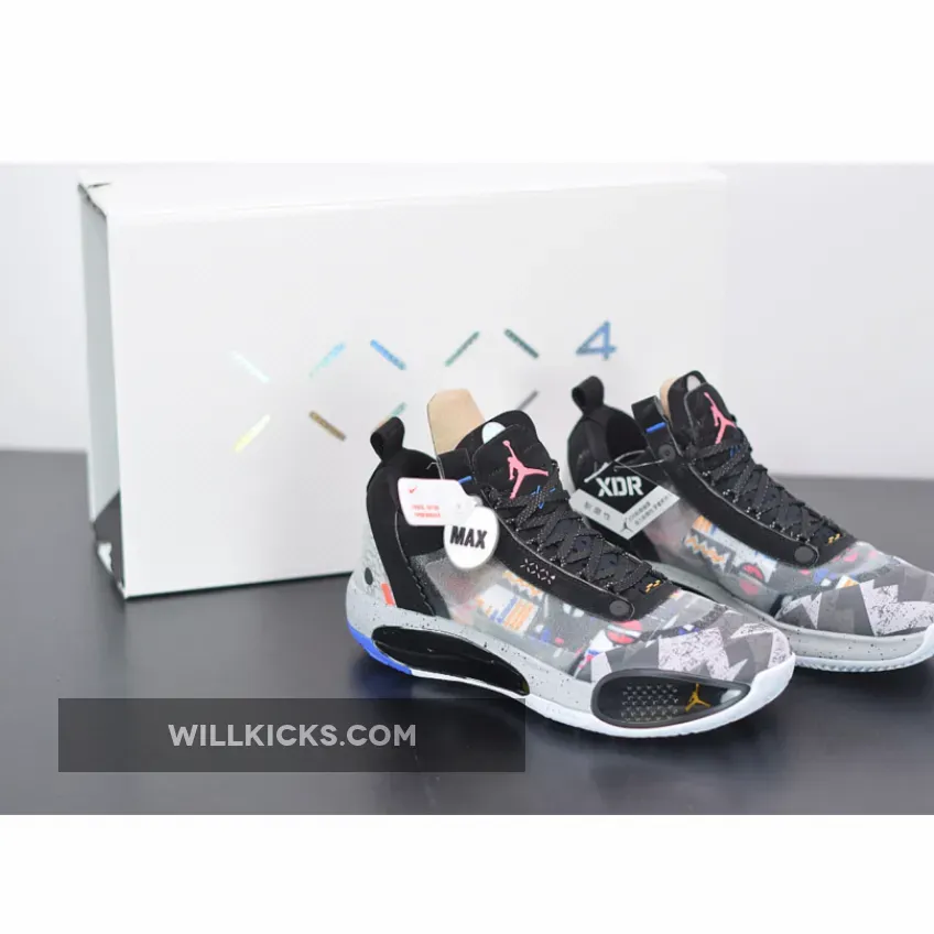 Air Jordan 34 Low Print White Blue CZ7746-008, jordan 34 low