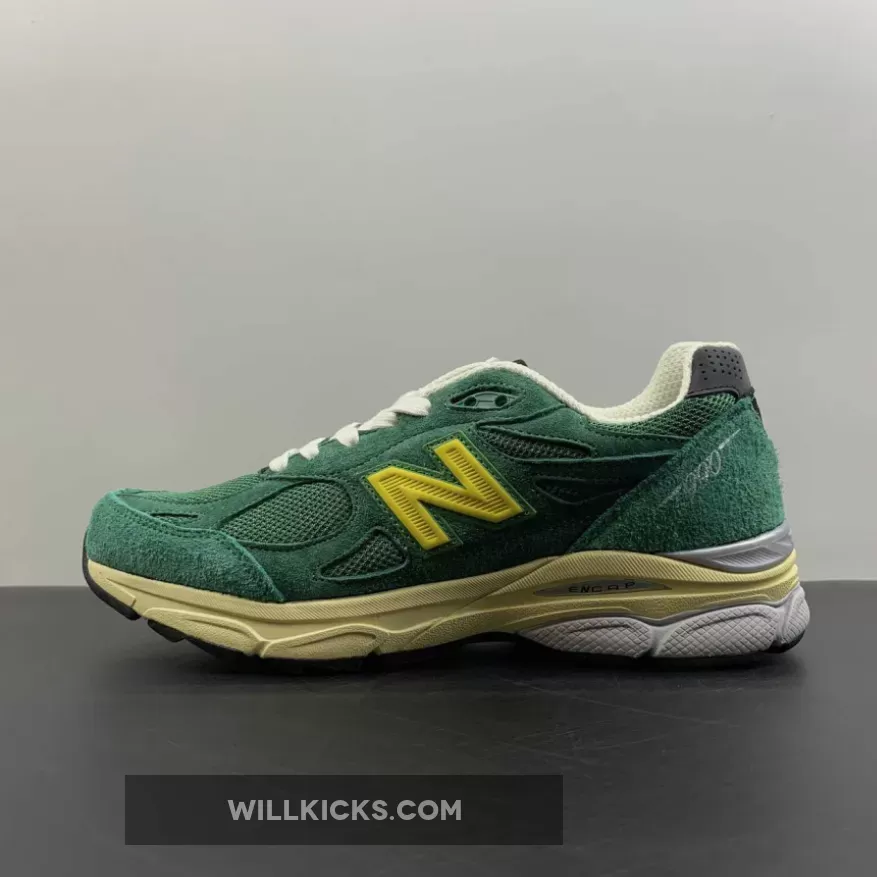 New Balance 990v3 Made in USA Green Yellow M990GG3