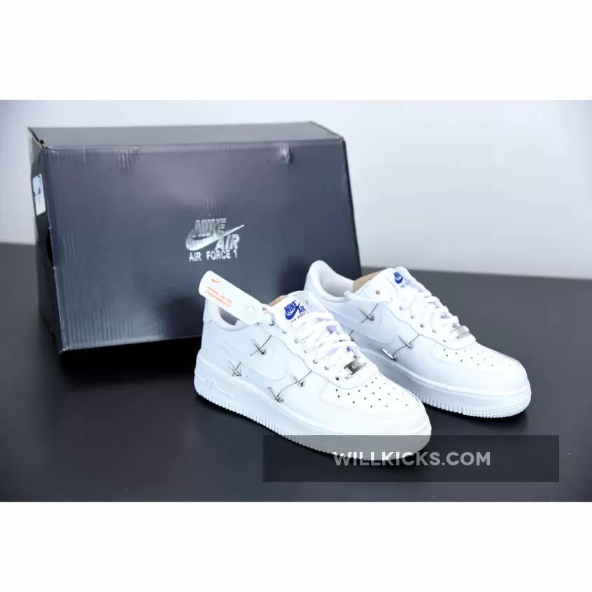 Nike Air Force 1 LX White/Hyper Royal-Black #af1 hyper royal