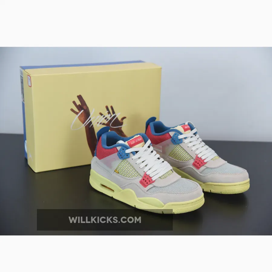 Union x Air Jordan 4 Guava Ice/Light Bone-Blue-Light Fusion Red DC9533-800 / jordan 4 guavas