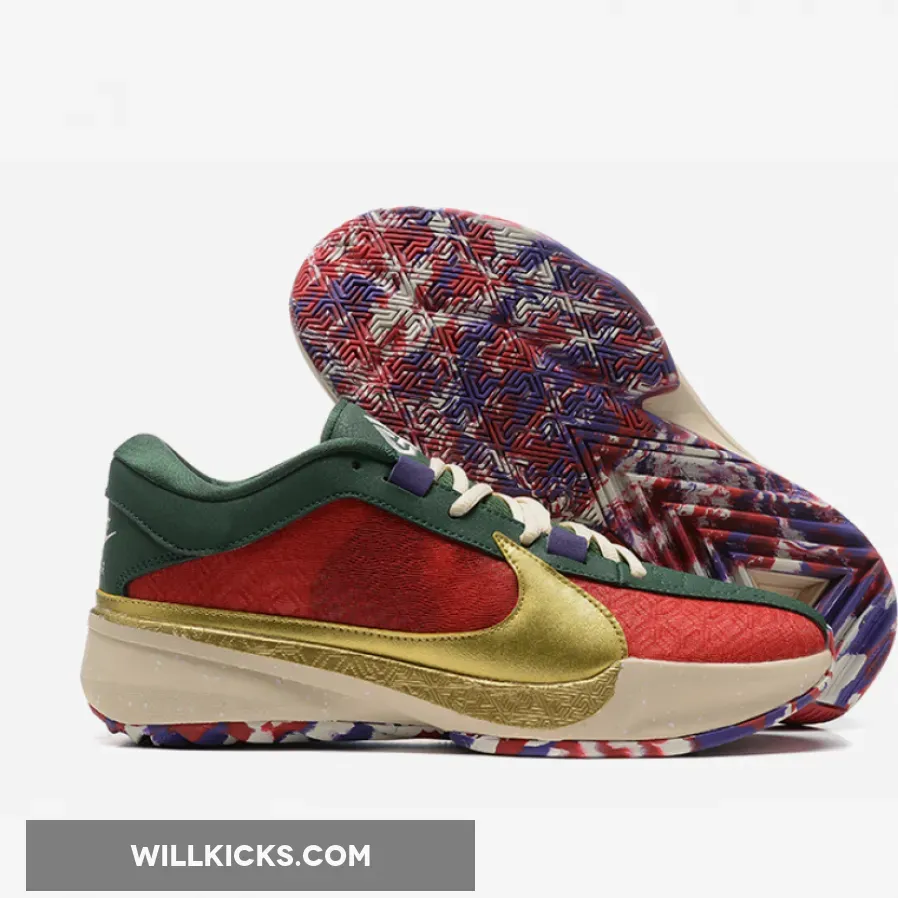 Nike Zoom Freak 5 'Bucks' Gym Red/Metallic Gold-Fir-Court Purple DZ2944-600 Discount