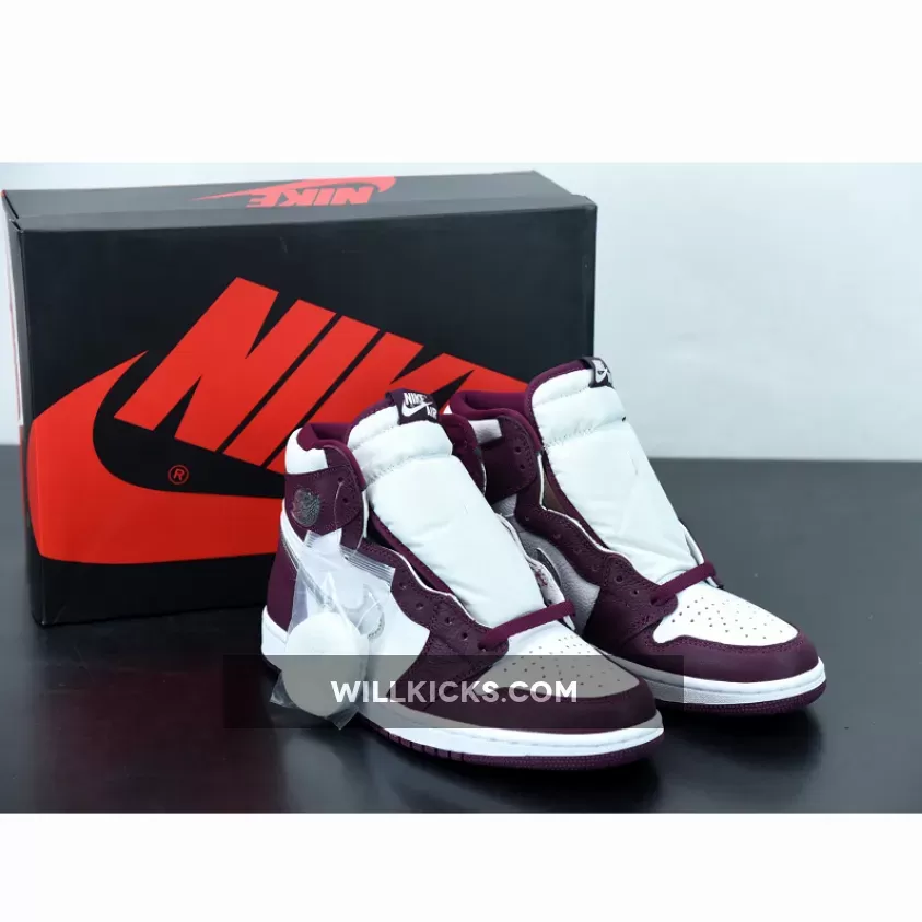 Air Jordan 1 High OG Bordeaux/White-Metallic Silver / jordan bordeaux