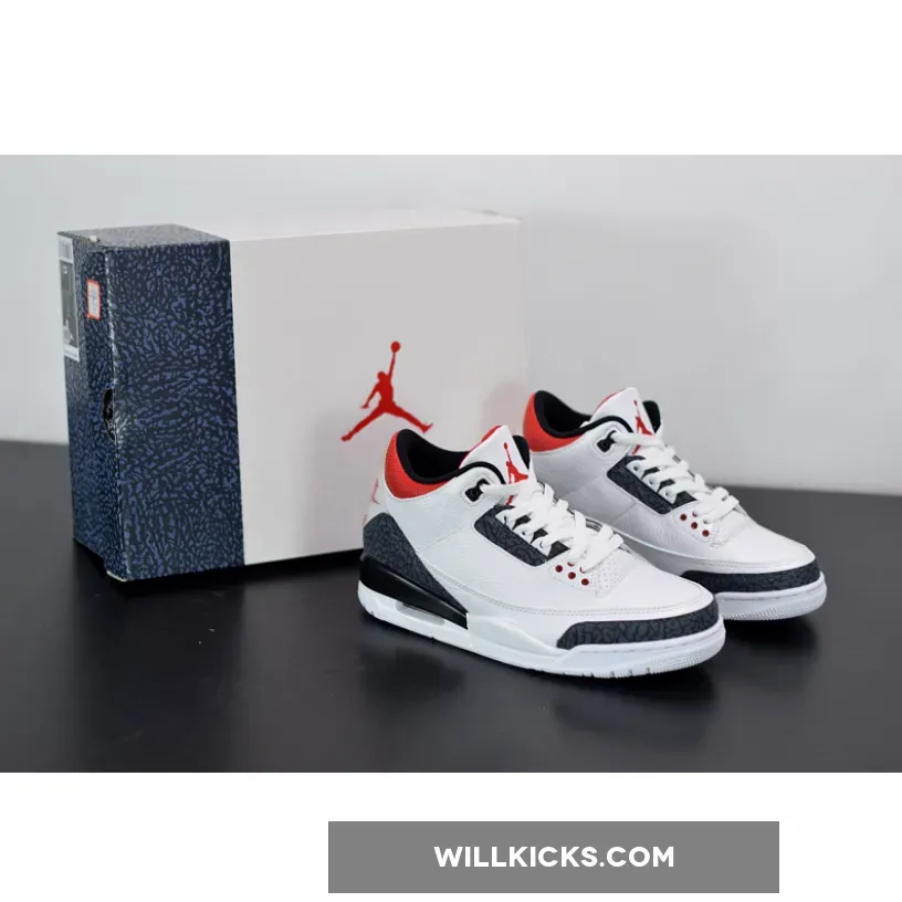 Air Jordan 3 SE DNM 'Fire Red' White/Black-Fire Red CZ6431-100, jordan 1 black fire red white