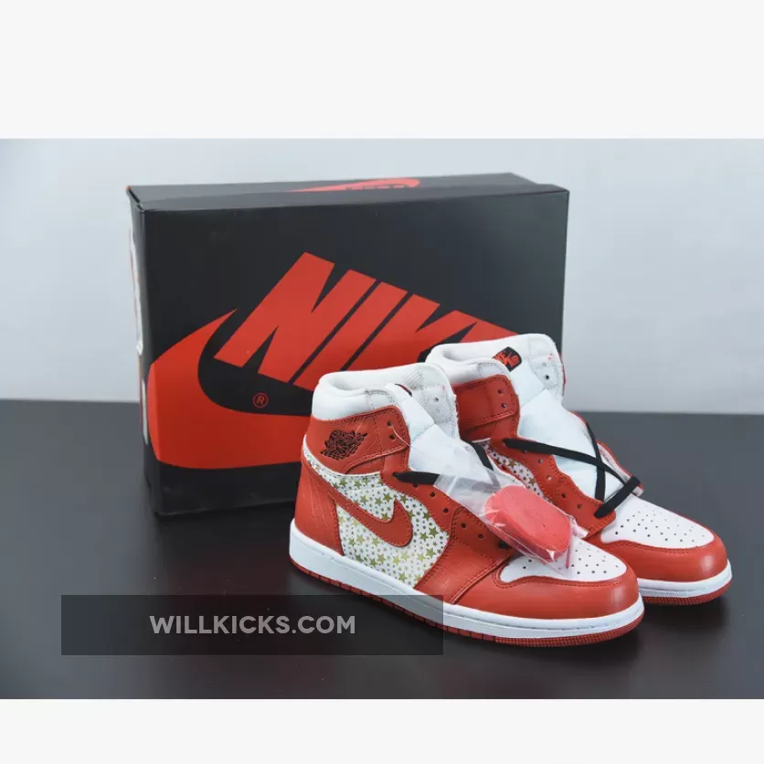 Supreme x Air Jordan 1 High Stars Varsity Red - supreme jordan 1s