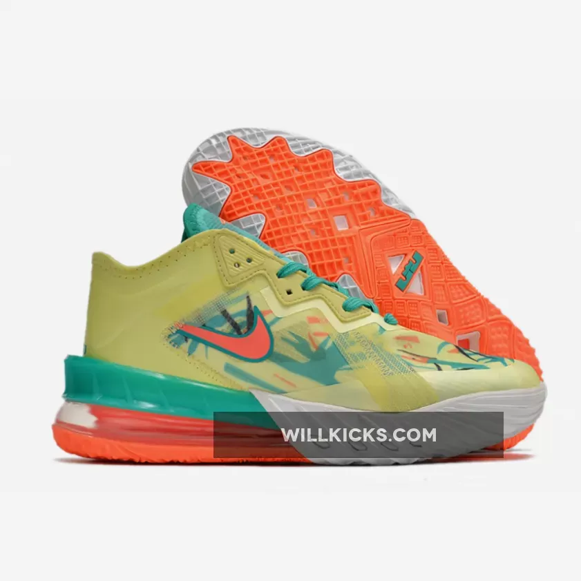 Nike LeBron 18 Low 'LeBronold Palmer' White Lime CV7562-300 / lebronold palmer 18 low