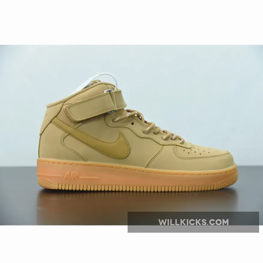 Nike Air Force 1 Mid Flax/Flaw/Gum Light Brown/Outdoor Green air force flax