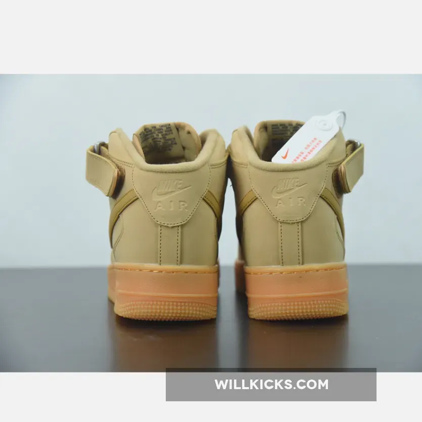 Nike Air Force 1 Mid Flax/Flaw/Gum Light Brown/Outdoor Green air force flax