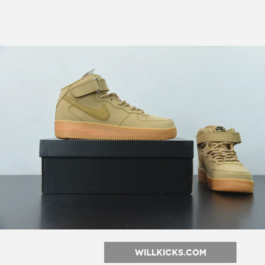 Nike Air Force 1 Mid Flax/Flaw/Gum Light Brown/Outdoor Green air force flax