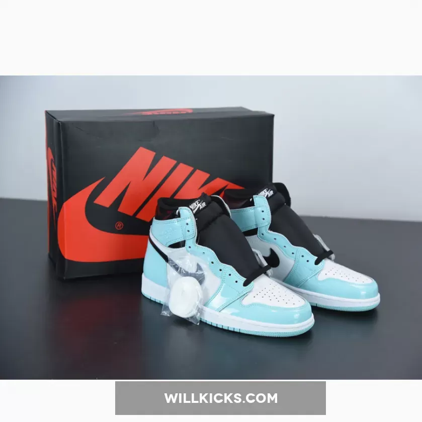 Air Jordan 1 Retro High OG Patent Leather White/Aurora-Black #jordan retro 1 patent leather