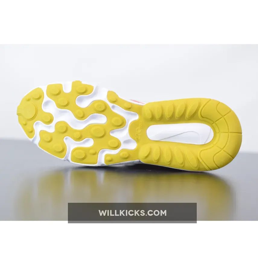 Nike Air Max 270 React White/Midnight Turquoise-Yellow