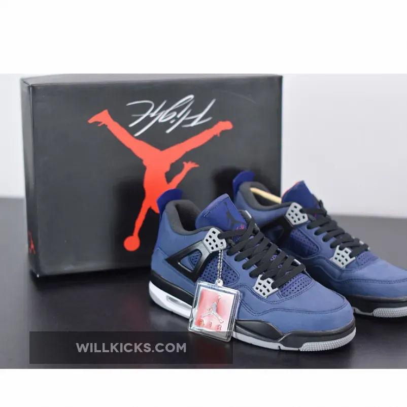 Air Jordan 4 WNTR Loyal Blue Habanero Red Black CQ9597-401 / winterized 4's
