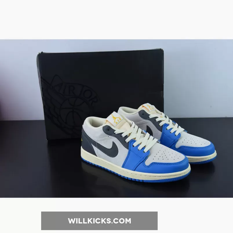 Air Jordan 1 Low 'UNC Grey' White/University Blue-Grey-Sail DZ5376-469 - air jordan low unc grey