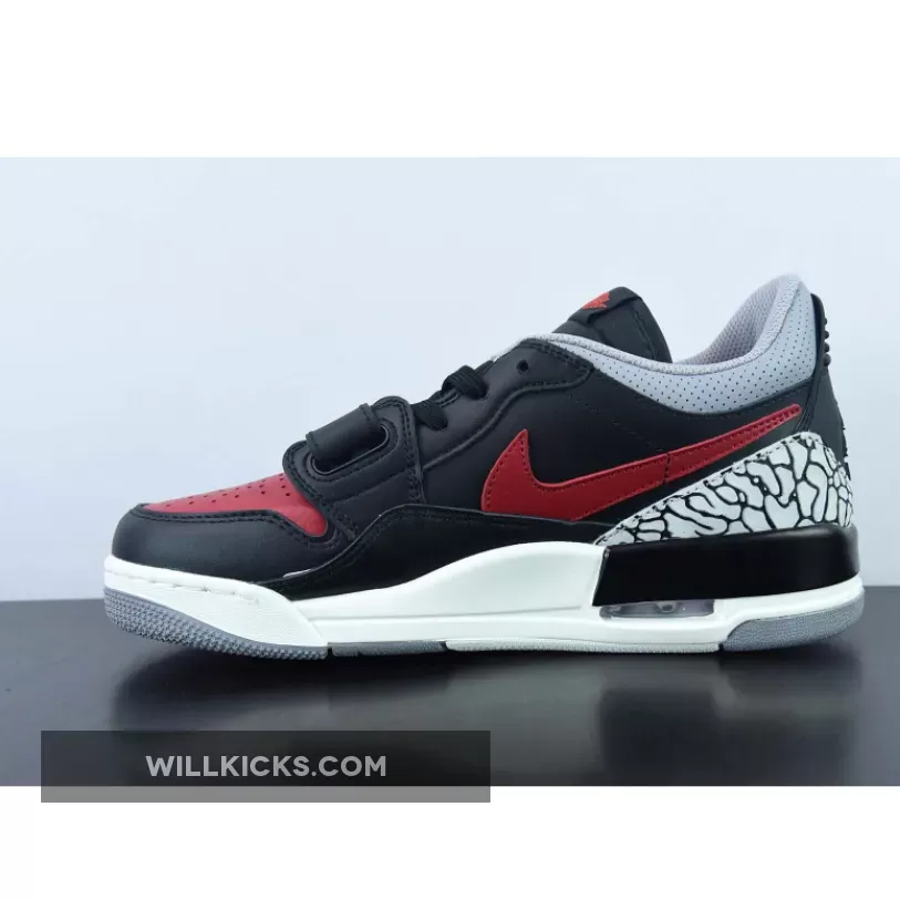 Jordan Legacy 312 Low 'Bred Cement' Black/University Red CD7069-006 Discount