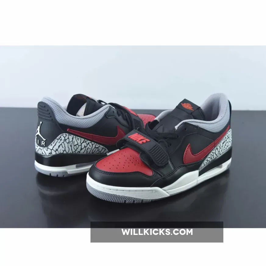 Jordan Legacy 312 Low 'Bred Cement' Black/University Red CD7069-006 Discount
