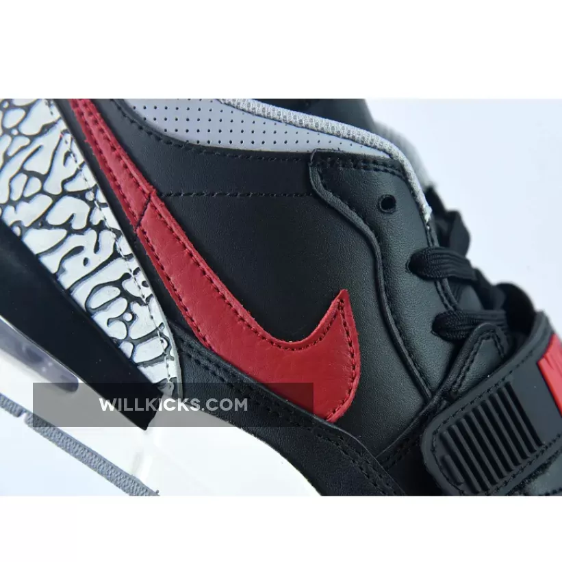 Jordan Legacy 312 Low 'Bred Cement' Black/University Red CD7069-006 Discount