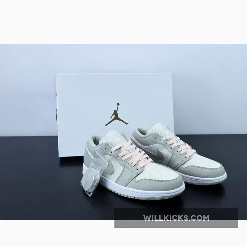 Air Jordan 1 Low Light Iron Ore/White-Atmosphere DQ6076-001 - jordan 1 low light iron ore