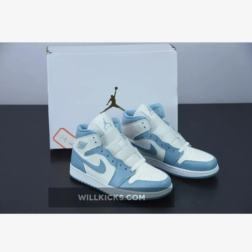 Air Jordan 1 Mid ‘UNC’ University Blue/White BQ6472-141