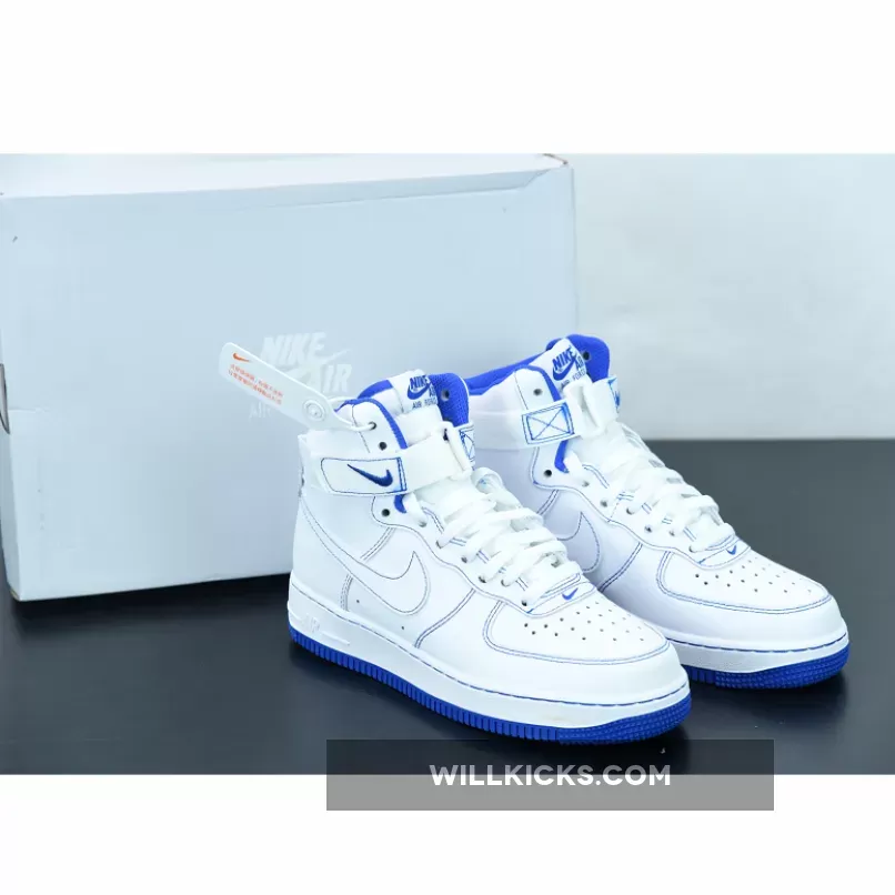 Nike Air Force 1 High White/Royal Blue CV1753-101 / royal blue nike air force 1 high top