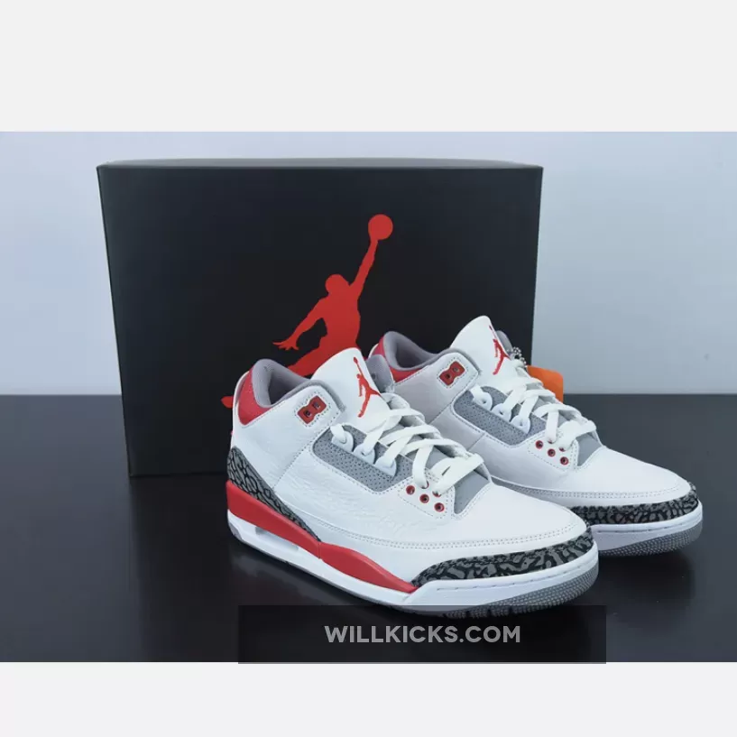 Air Jordan 3 OG White/Fire Red-Cement Grey-Black DN3707-160 / fire reds jordan 3