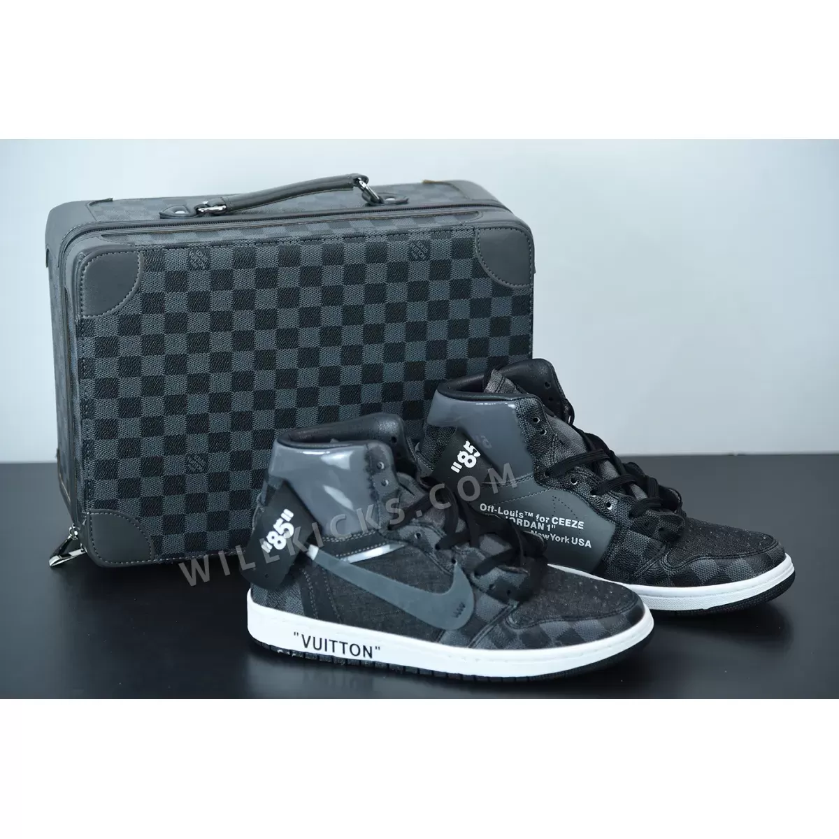 OFF–WHITE x Air Jordan 1 Custom Black by Ceeze, off white jordan 1 black