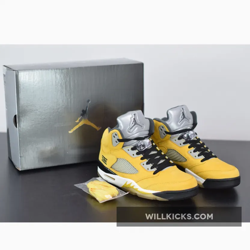 Air Jordan 5 'Tokyo 23' Varsity Maize/Anthracite-Wolf Grey-Black, jordan 5 23