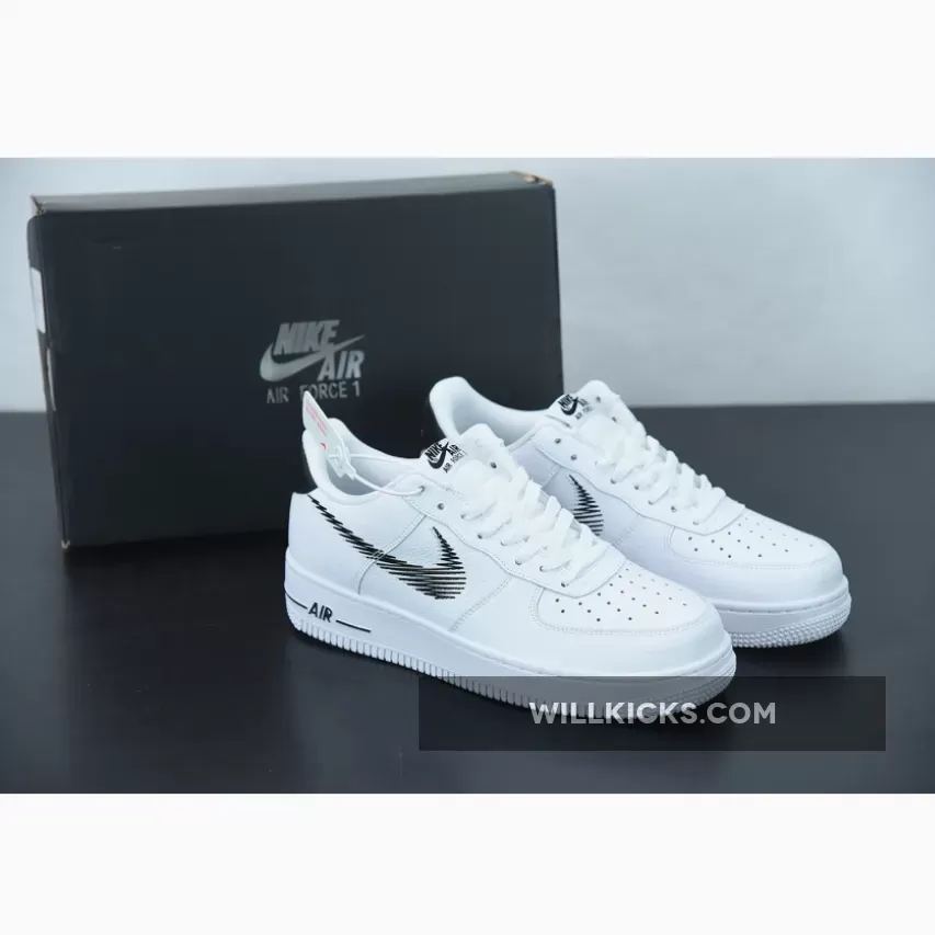Nike Air Force 1 Low 'Zig Zag' White/Black - nike zig zag shoes