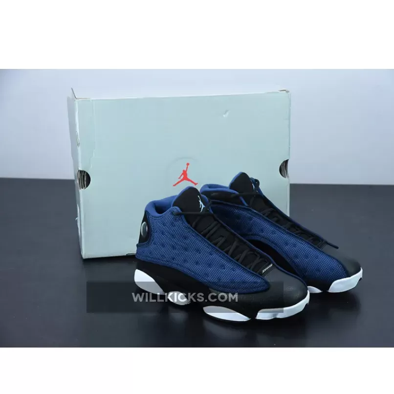 Air Jordan 13 'Brave Blue' Navy/Black-White-University Blue DJ5982-400, jordan 13 black blue