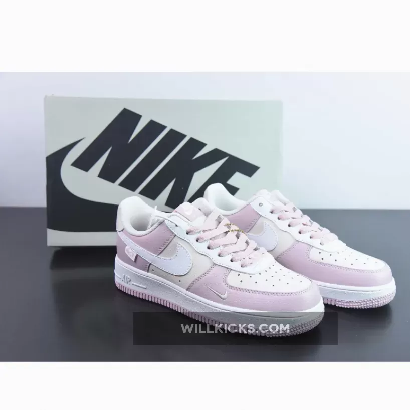 Custom Nike Air Force 1 White Pink 1682244365 Online Sale