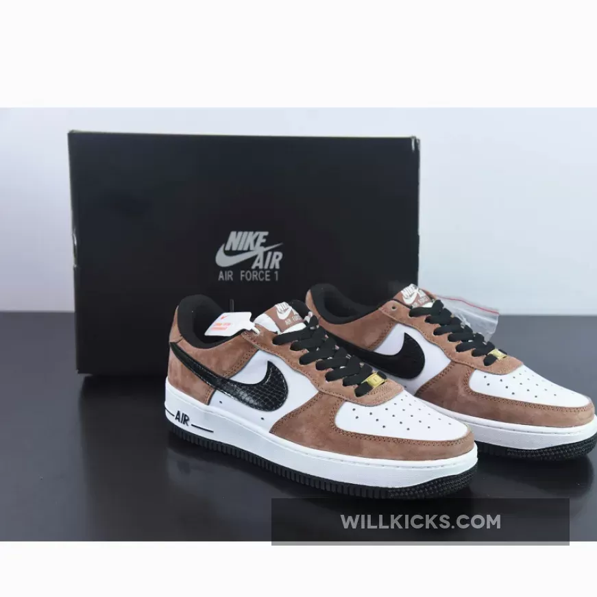 Custom Nike Air Force 1 Low Brown White Black 1678686095 New Releases