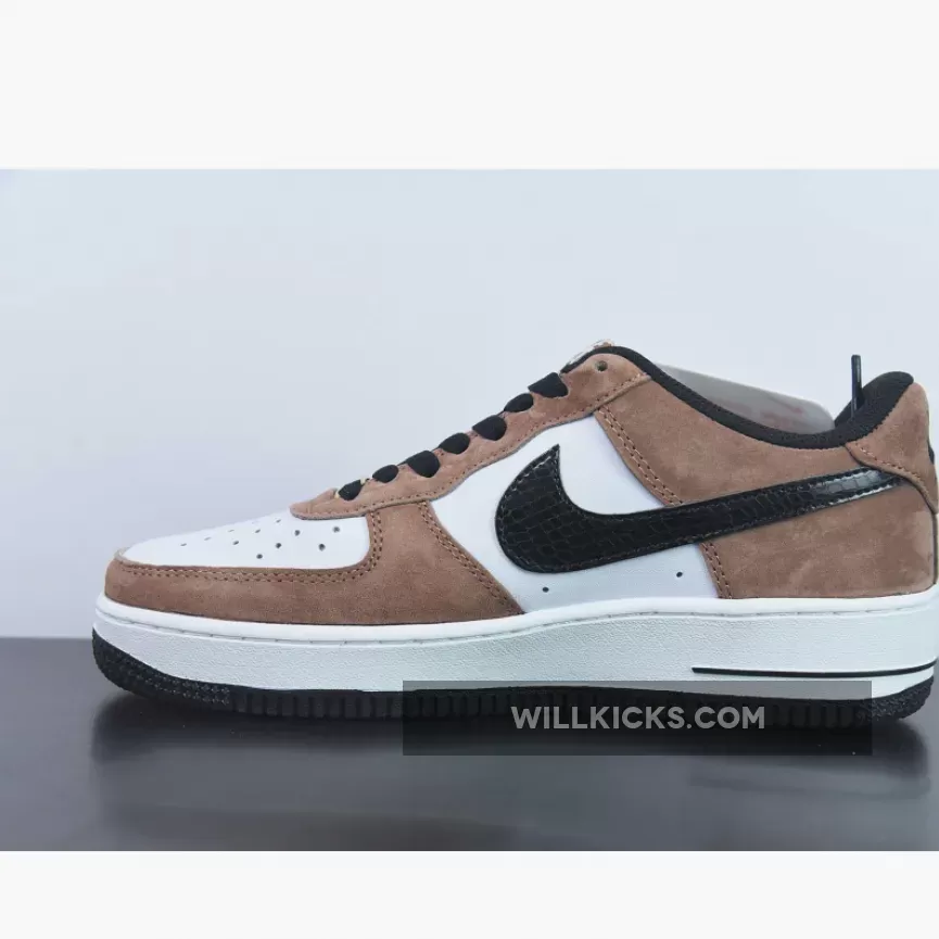 Custom Nike Air Force 1 Low Brown White Black 1678686095 New Releases