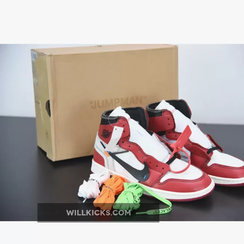 OFF-WHITE x Air Jordan 1 Retro High OG 'The Ten' White/Black-Varsity Red #jordan 1 chicago off white
