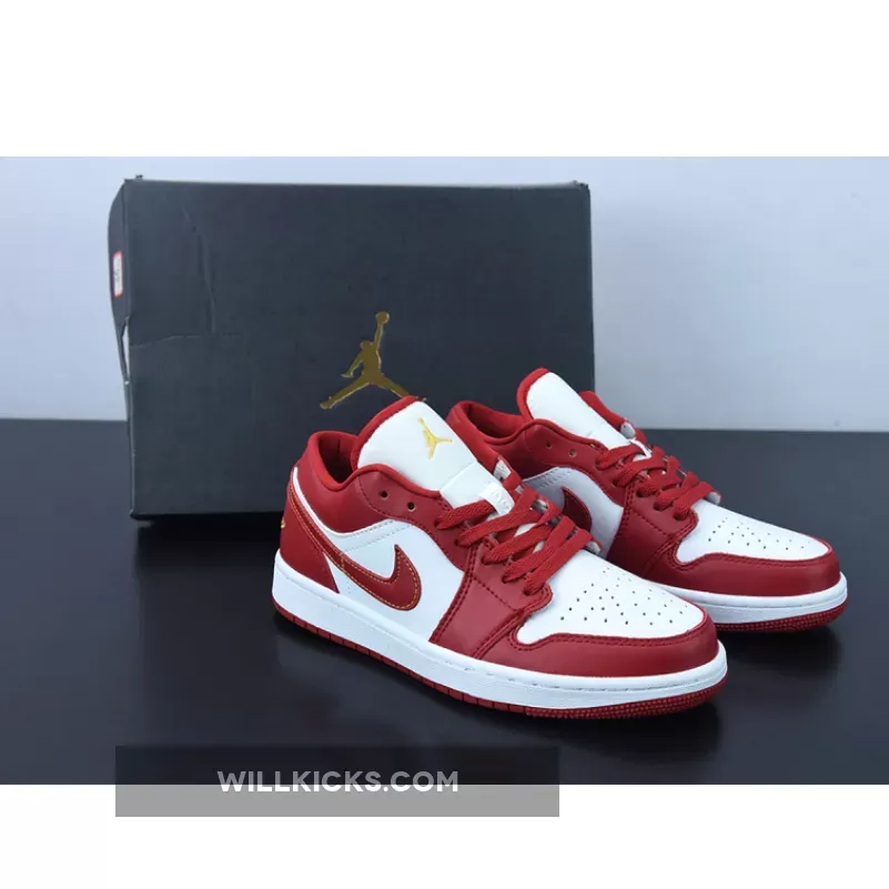 Air Jordan 1 Low 'Cardinal' White Red 553558-607, jordan 1 cardinal