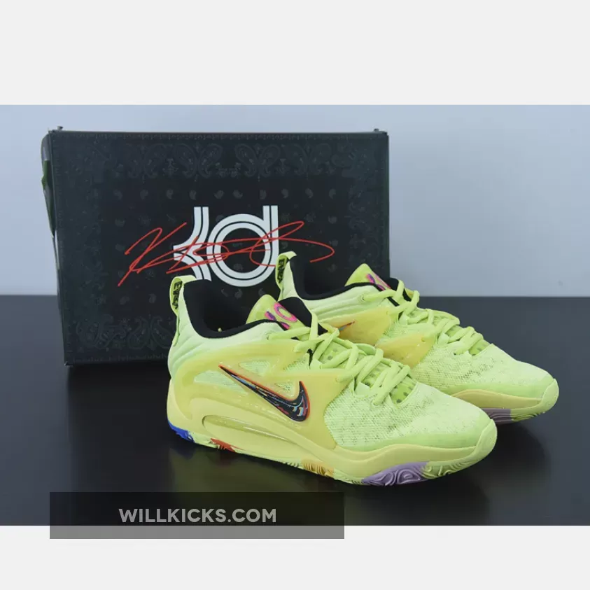 Nike KD 15 Light Lemon Twist/Bright Crimson-Black DM1056-700 kd 15 lemon twist