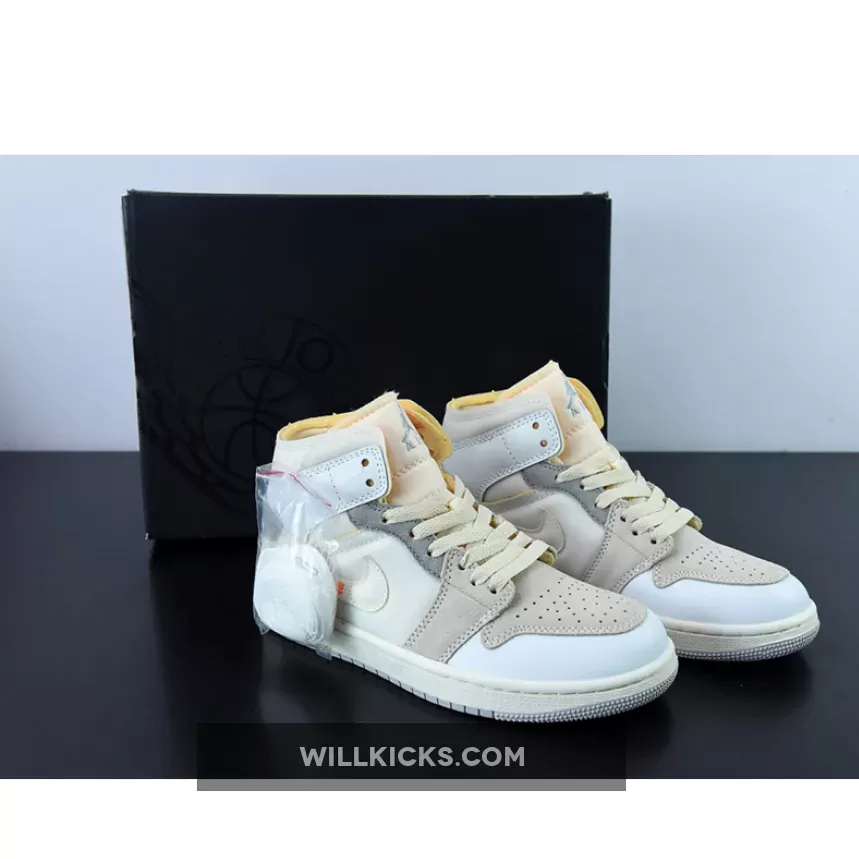 Air Jordan 1 Mid SE "Craft" White/Phantom/Neutral Grey DM9652-100