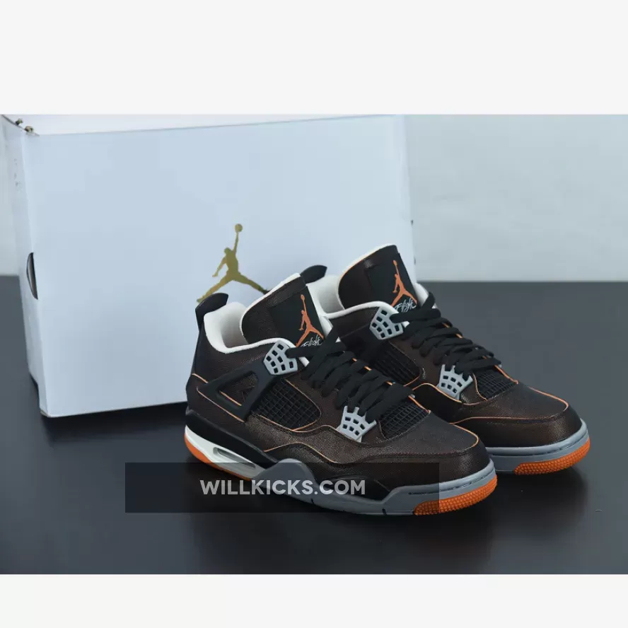 Air Jordan 4 Sail/Black-Starfish-Light Smoke Grey / jordan 4s starfish