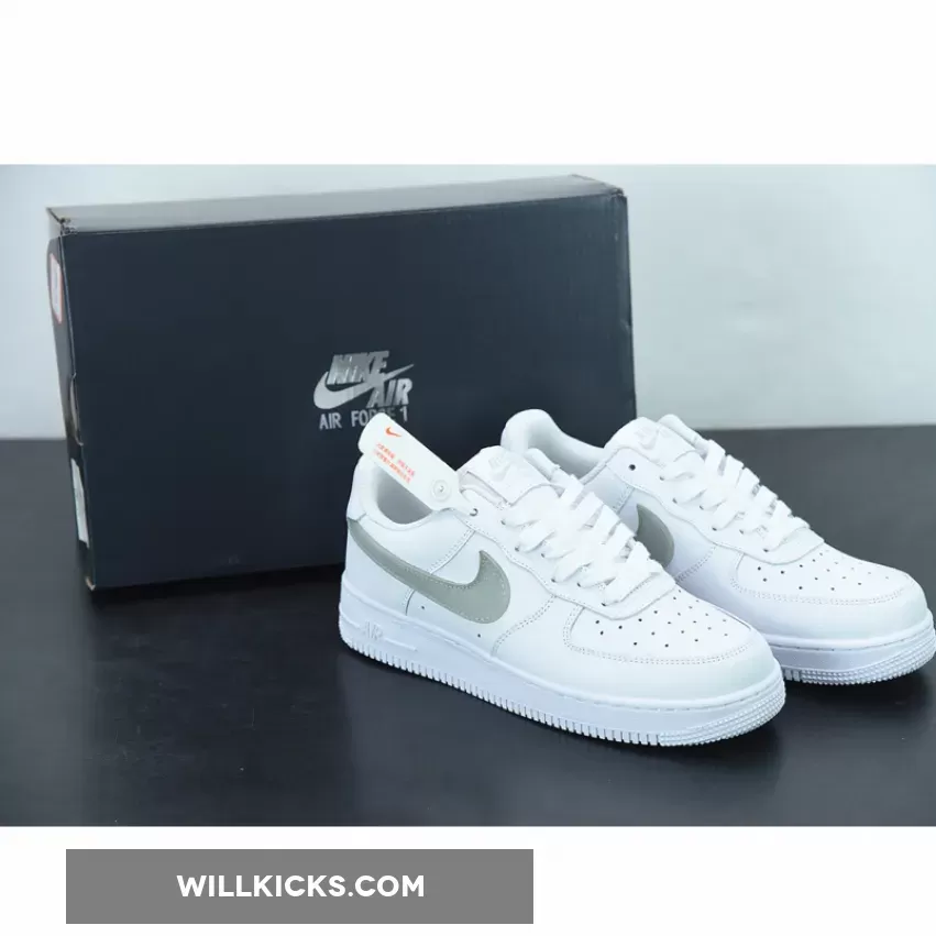 Nike Air Force 1 Low 'Glitter Swoosh' White Gold DH4407-101 - nike shoes with glitter swoosh