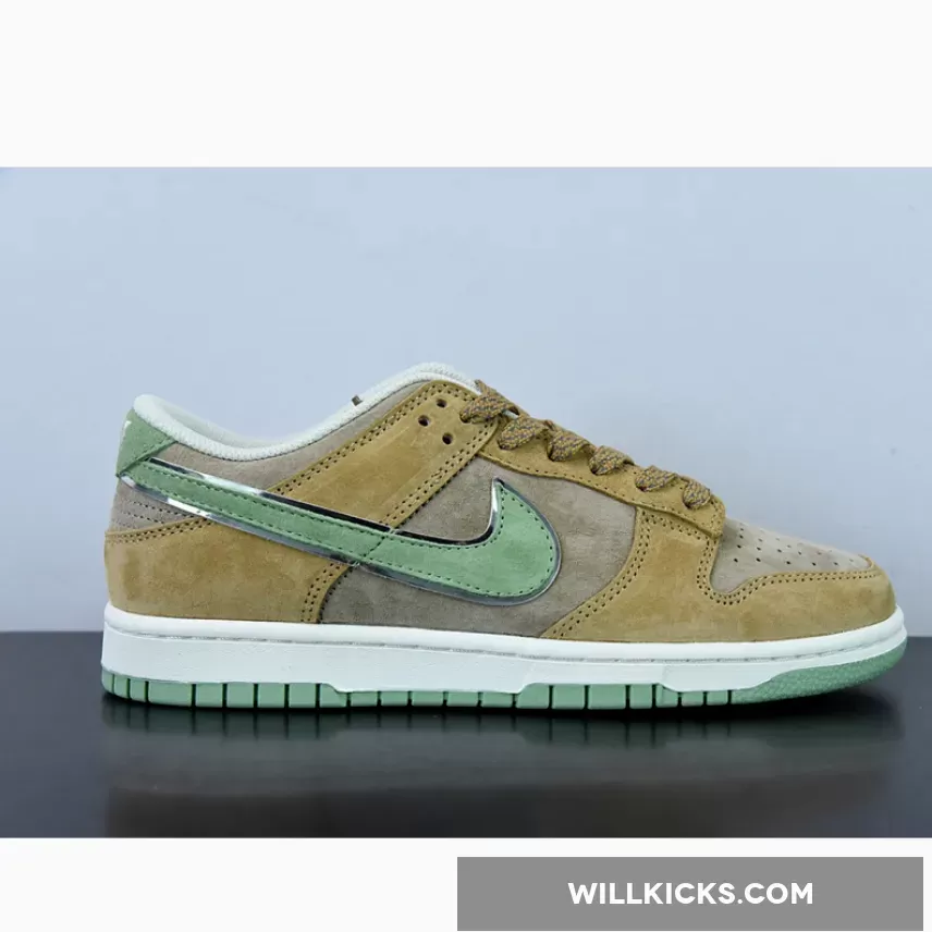Custom Nike Dunk Low Brown Green 1675862053 New Releases