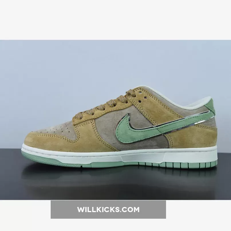 Custom Nike Dunk Low Brown Green 1675862053 New Releases