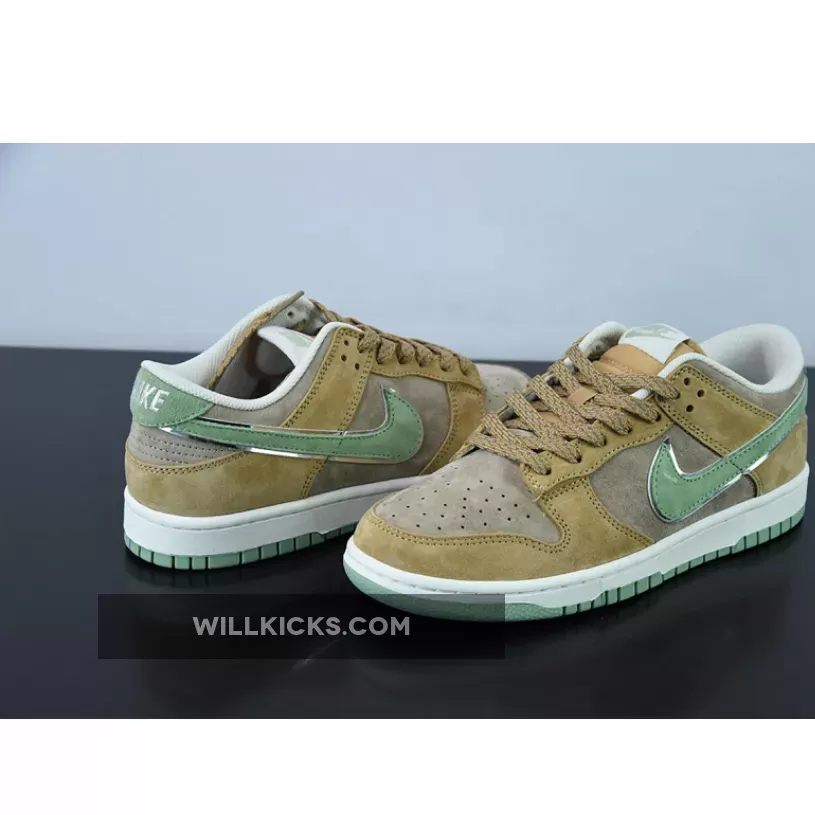 Custom Nike Dunk Low Brown Green 1675862053 New Releases