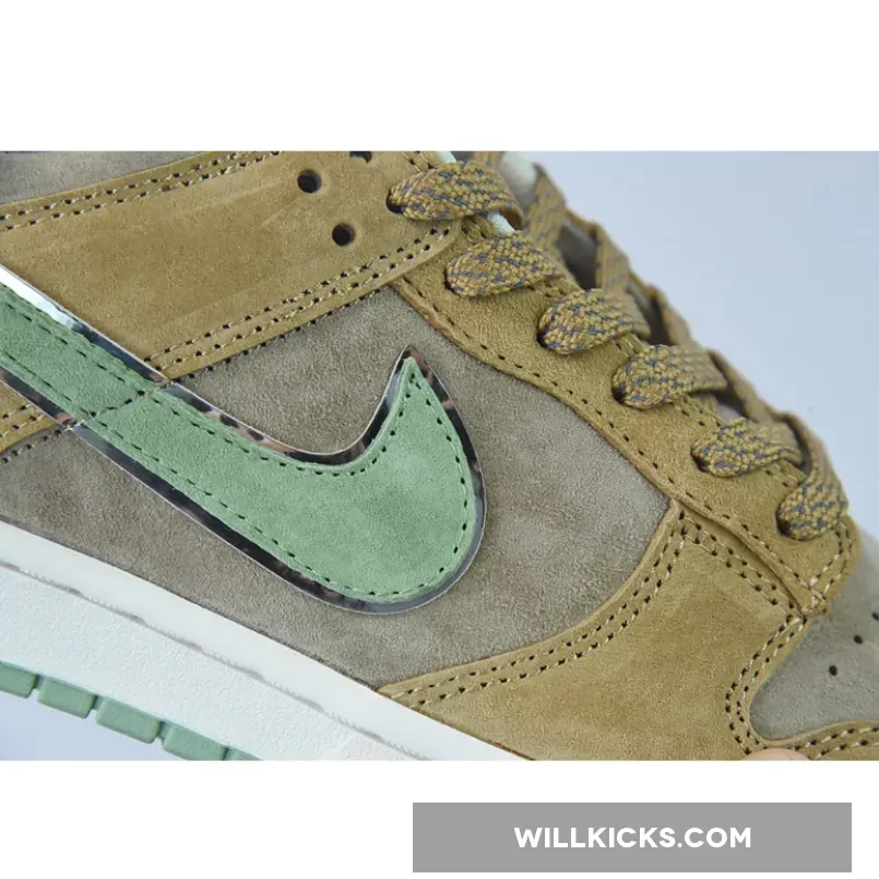 Custom Nike Dunk Low Brown Green 1675862053 New Releases