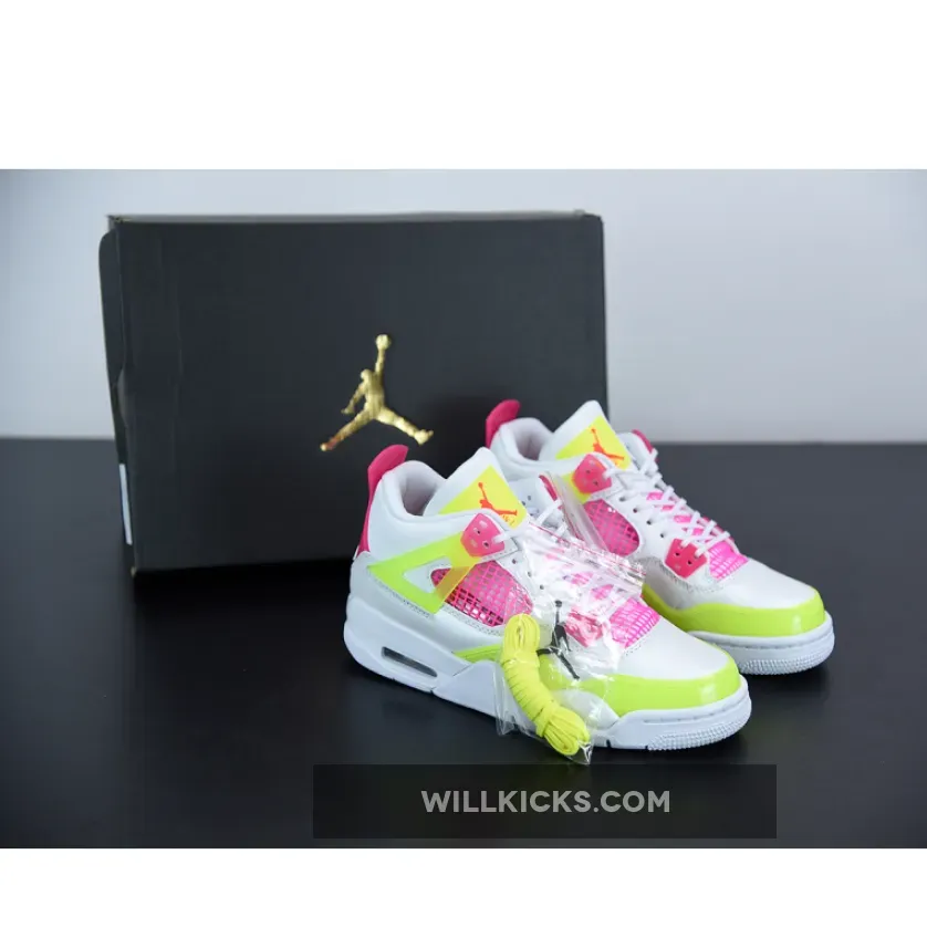 Air Jordan 4 GS Lemon Venom Pink Blast CV7808-100 #air jordan 4 retro gs lemon venom