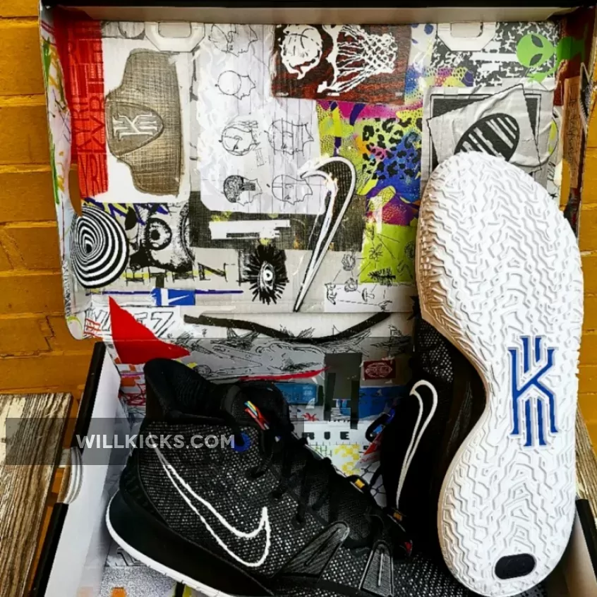 Nike Kyrie 7 Black/White-Off Noir-Chile Red black and white basketball shoes kyrie