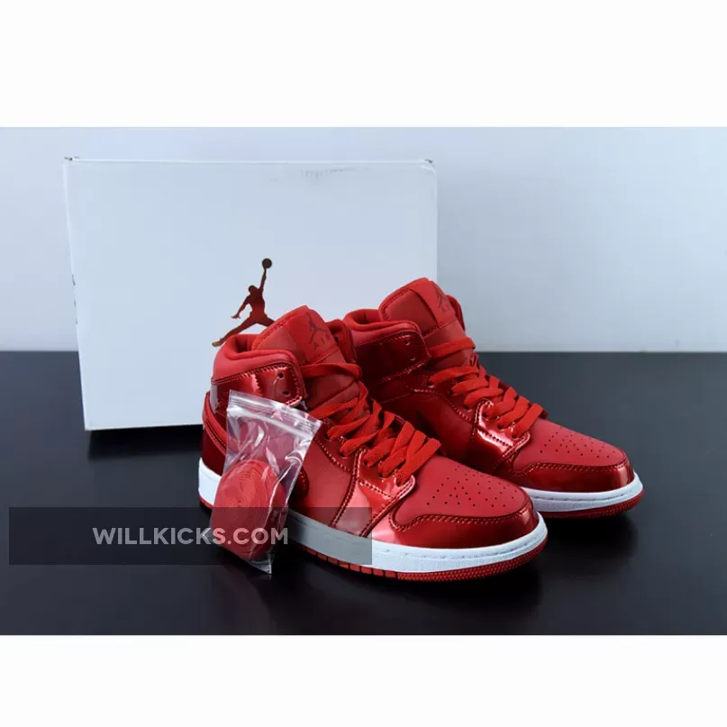 Air Jordan 1 Mid University Red/White/Pomegranate, university red pomegranate