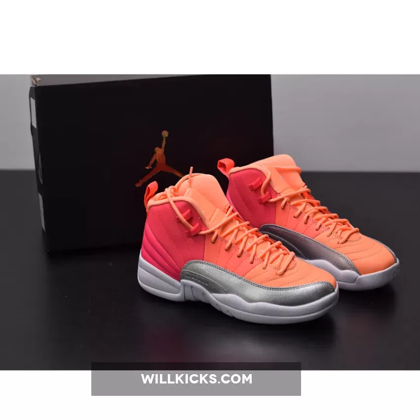 Air Jordan 12 'Sunrise' Racer Pink/Hot Punch-Bright Mango-White / jordan 12 sunrise